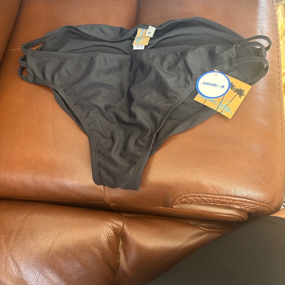 Swimsuits For All Classic Black Bikini Bottom-NWT